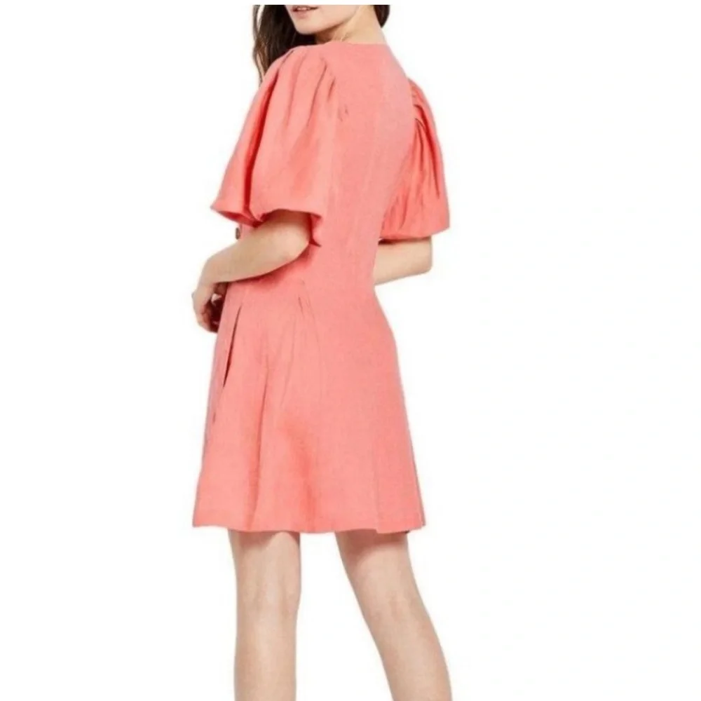 Nicholas Pink Linen Dress - Picture 2 of 8